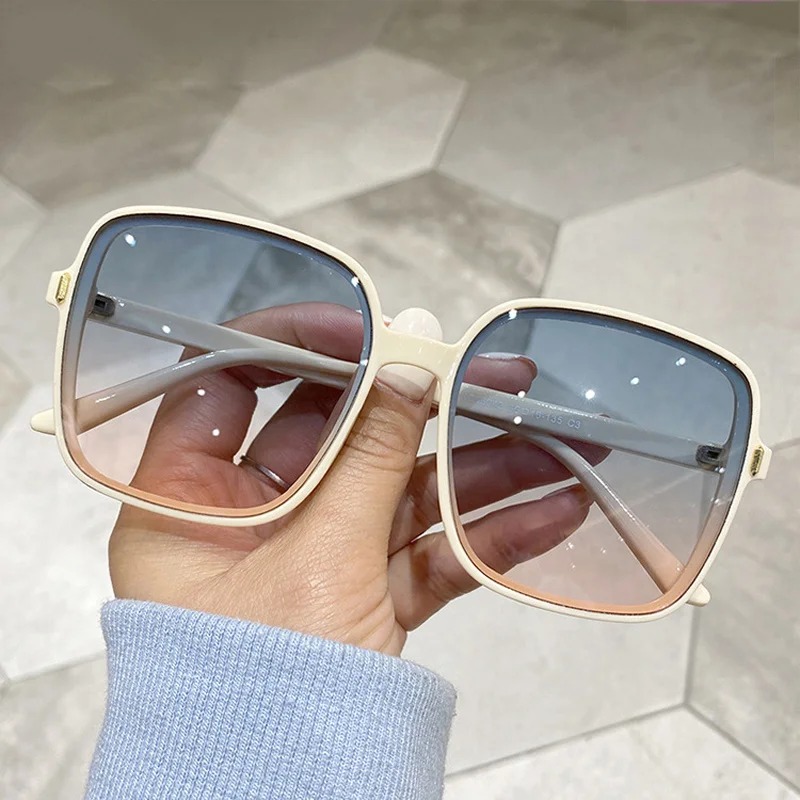Vintage Fashion Brands - Vintage Übergroße Quadratische Sonnenbrille Damen Mode