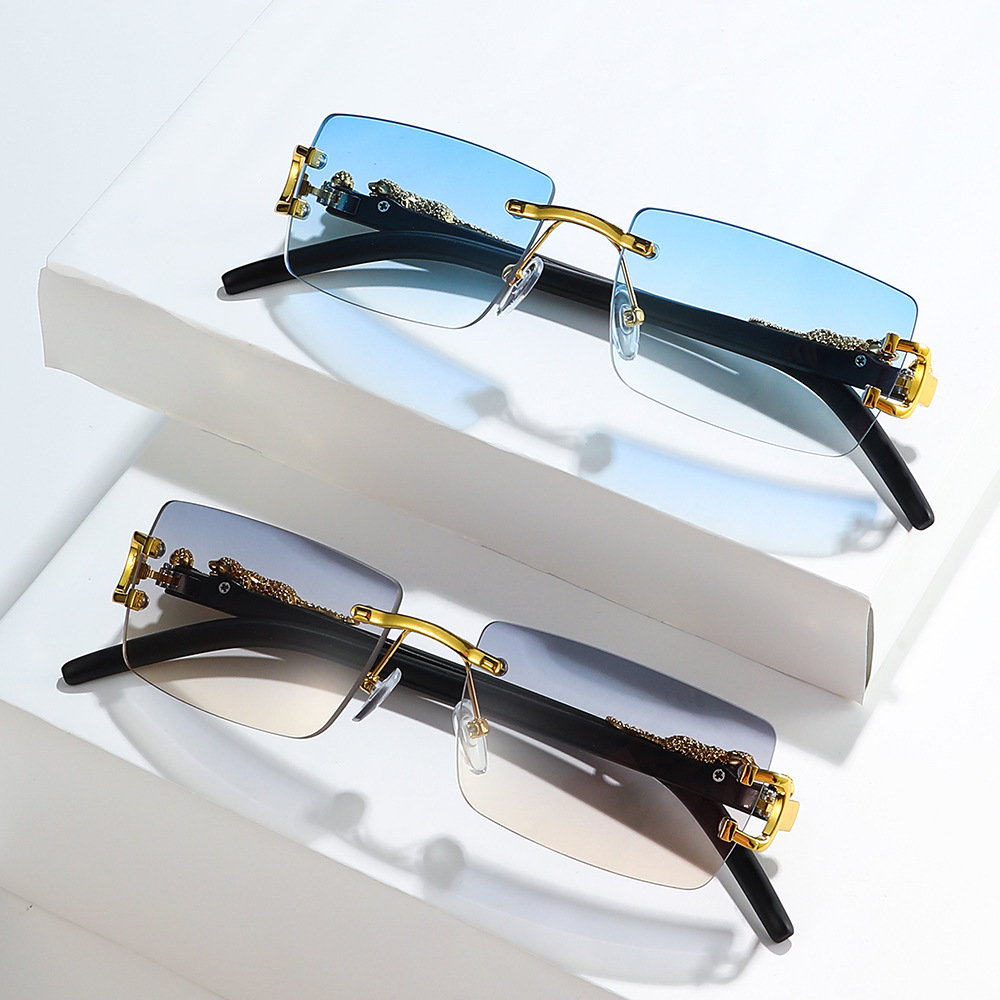 Vintage Fashion Brands - 1 Stück Modische Vintage Randlose Sonnenbrille