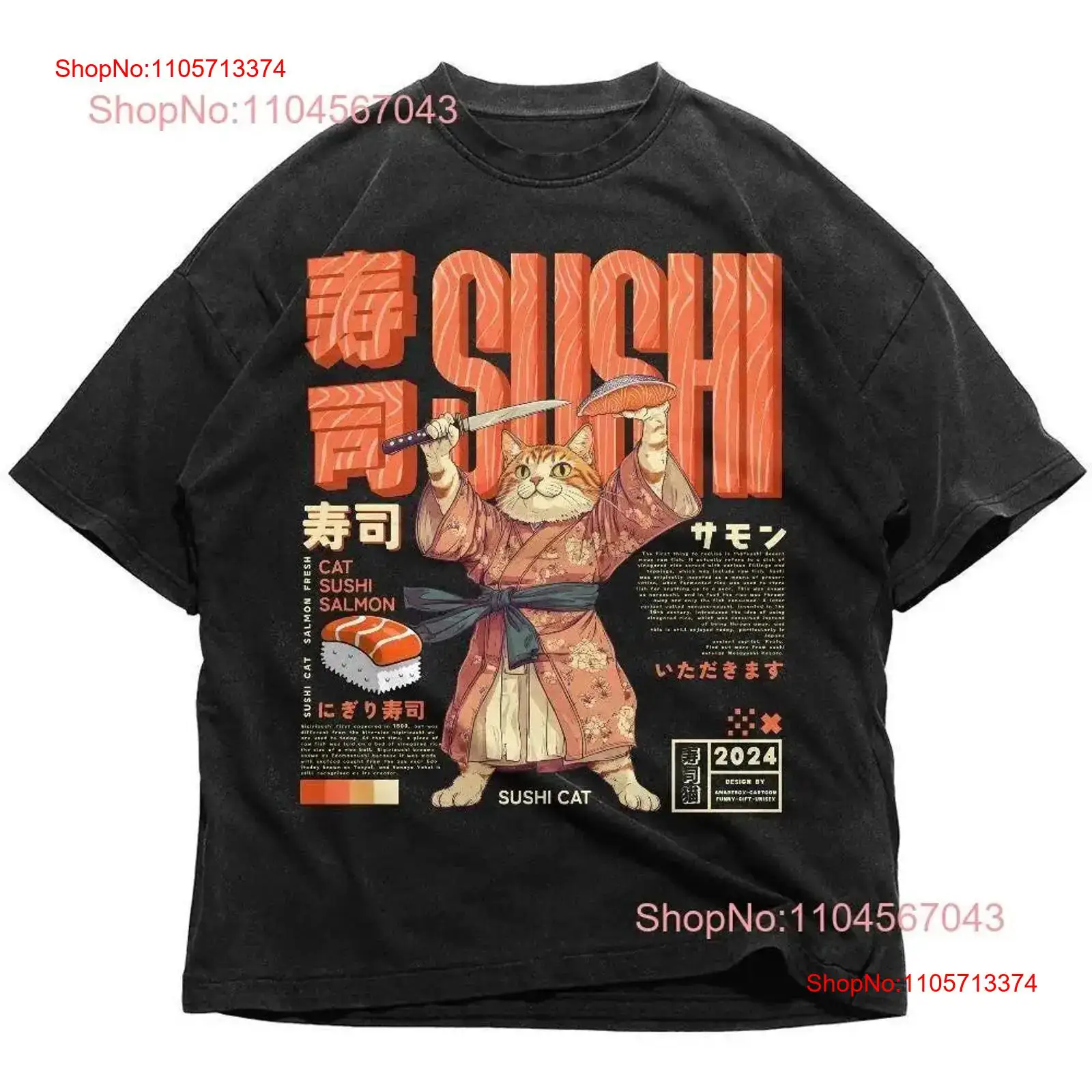 Vintage Fashion Tokyo - Sushi Cat Japanisches T-Shirt Retro Tokyo