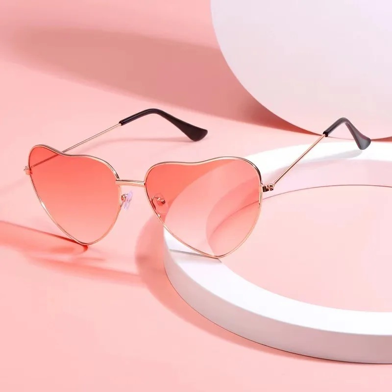 Vintage Fashion Glasses - Modische herzförmige Metall-Sonnenbrille im Vintage-Stil, trendige
