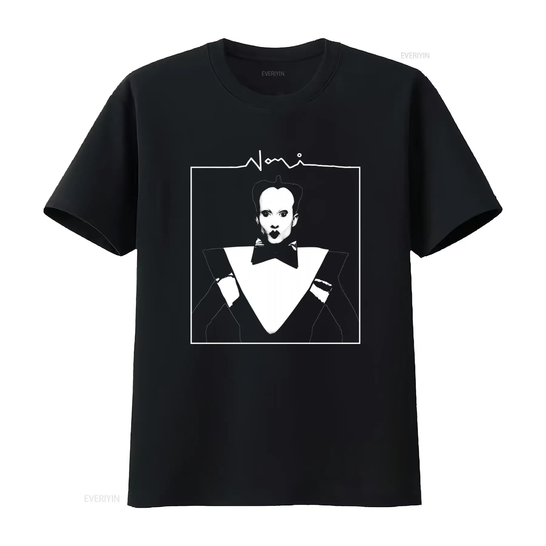 Vintage Fashion Looks - Klaus Nomi Face Print Herren-T-Shirt, stilvolles