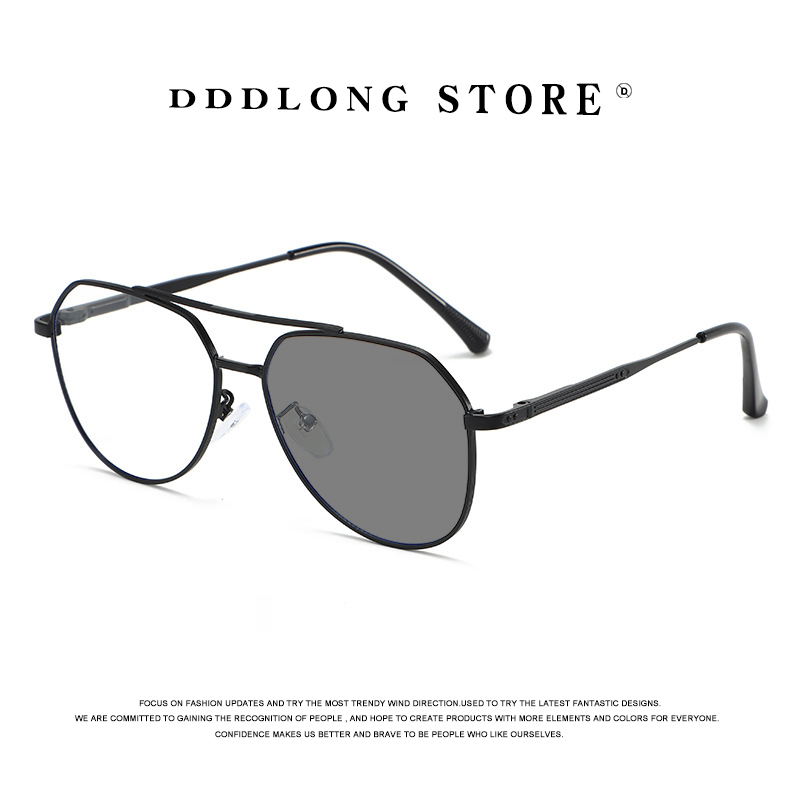 Vintage Fashion Glasses - DDDLONG Retro Punk Mode Pilot Photochrome