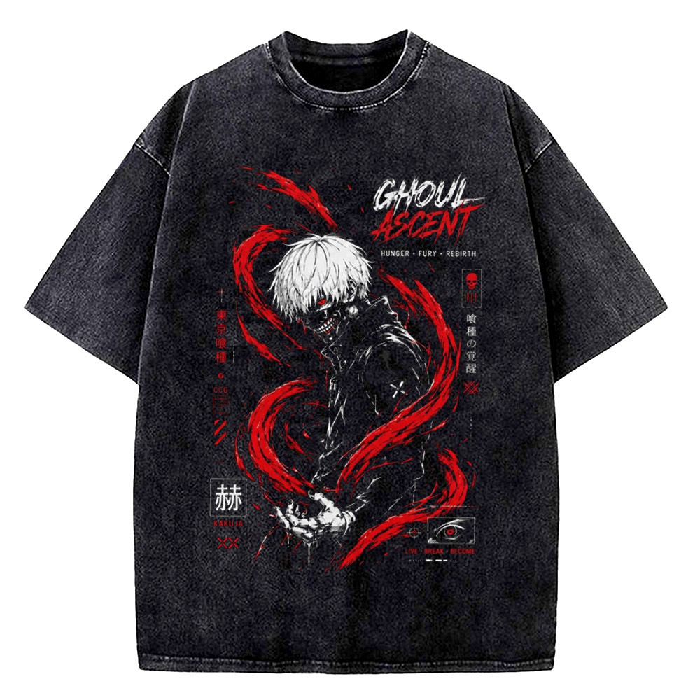 Vintage Fashion Tokyo - Tokyo Ghoul Vintage T-Shirt aus gewaschener