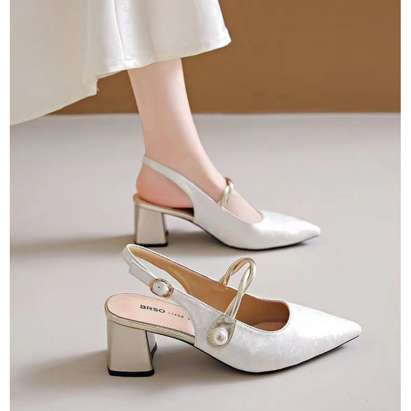 Vintage Fashion Heels - 2026 Elegante Damen Slingback-Sandalen mit spitzer