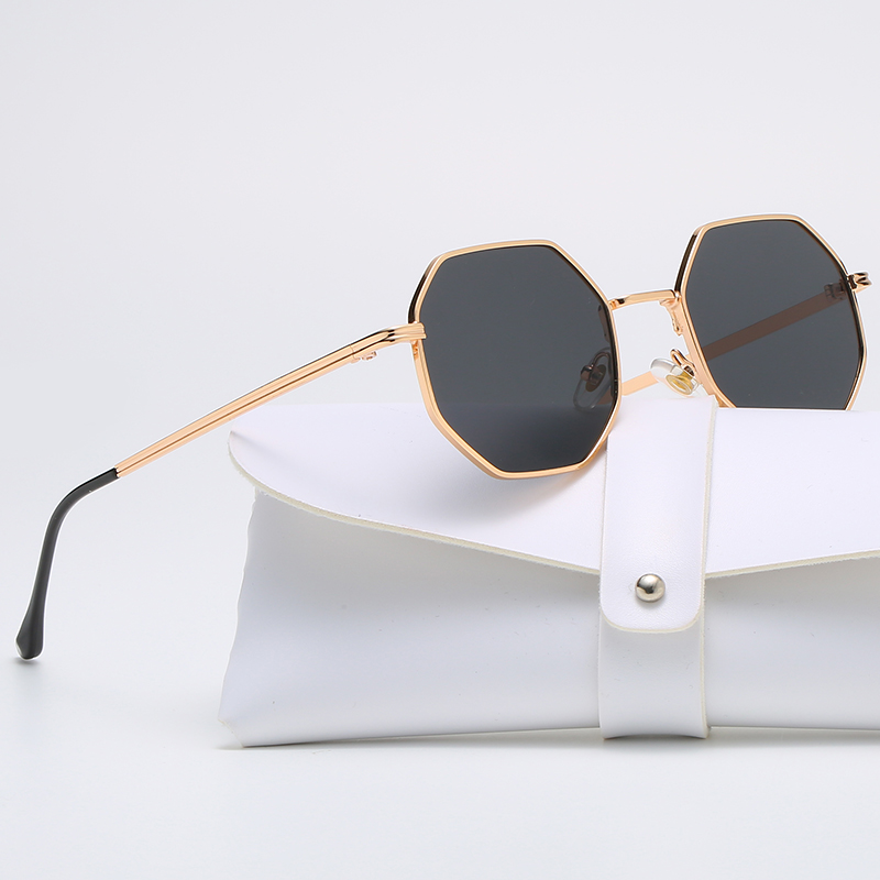 Vintage Fashion Brands - Quadratische Polygon-Metall-Sonnenbrille Vintage Damen Luxusmarken-Design Sonnenbrillen