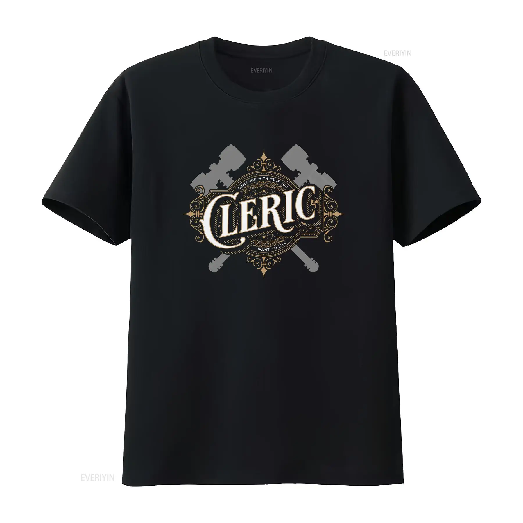 DnD Cleric T-Shirt mit Retro-S – Vintage Fashion Font Bewertung und Preis