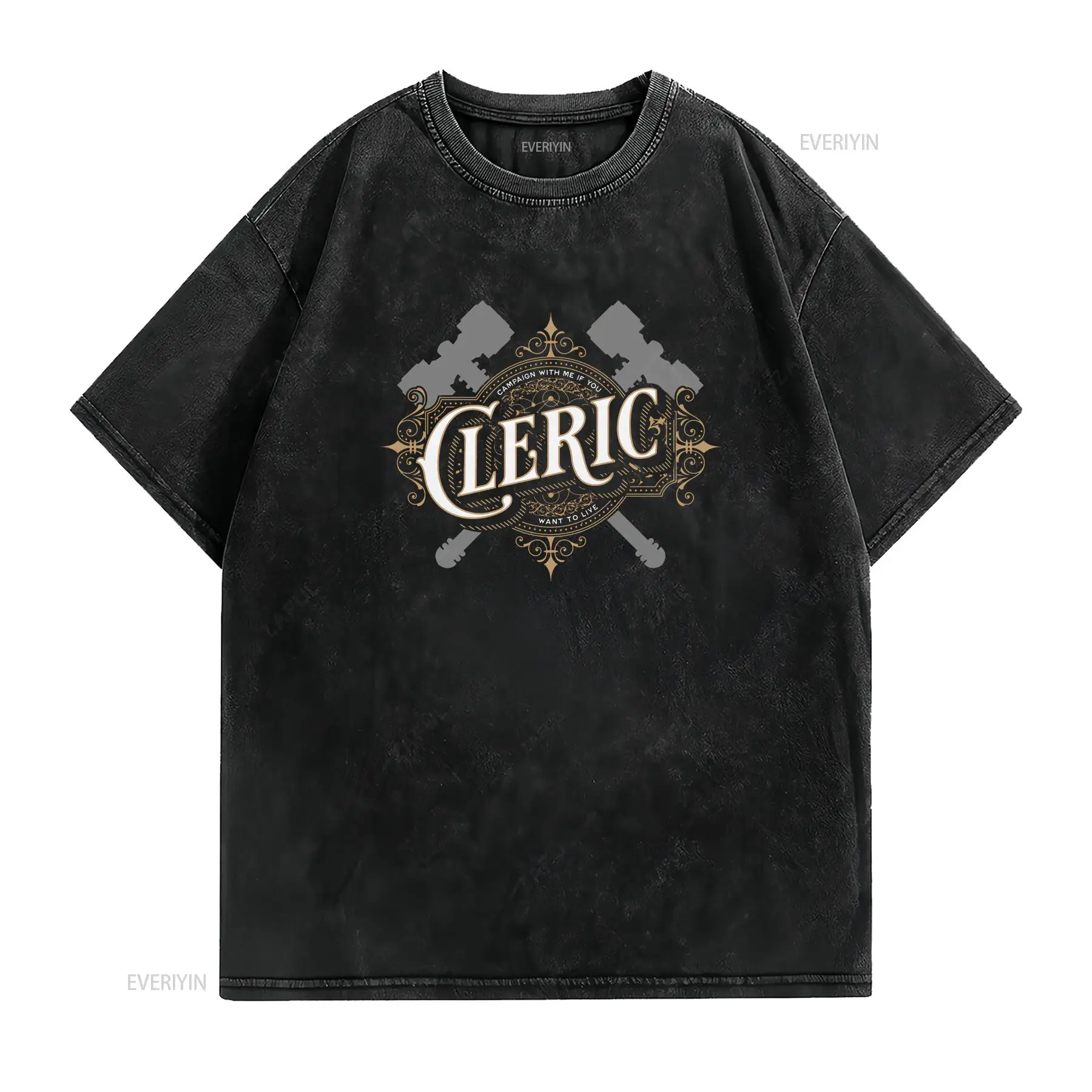 DnD Cleric T-Shirt mit Retro-S – Vintage Fashion Font Bewertung und Preis