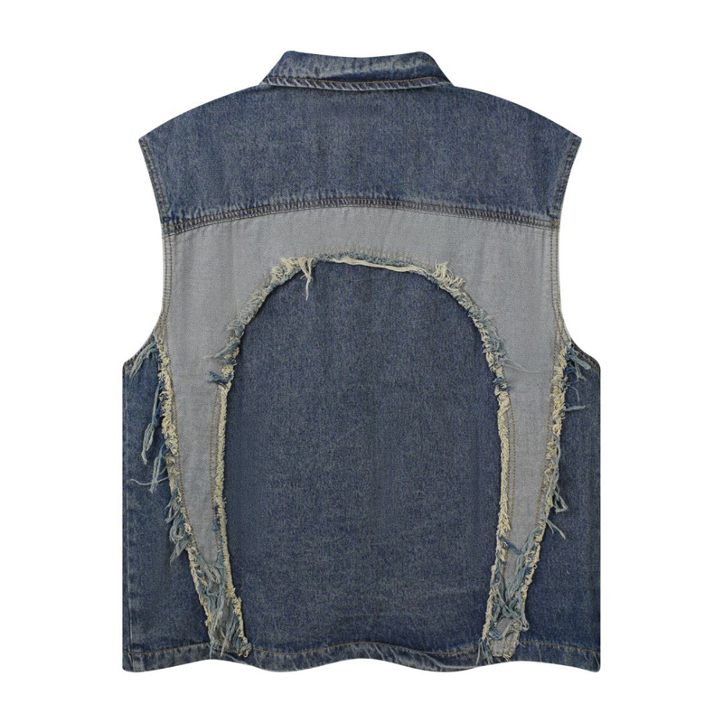Europäische und amerikanische  – Patchwork Jean Jacket Bewertung und Preis