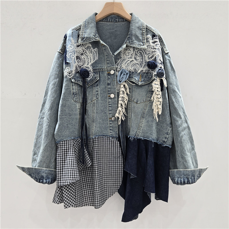 SuperAen Herbst 2025, neue Dam – Patchwork Jean Jacket Bewertung und Preis