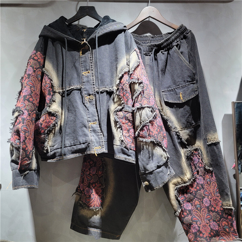 WTHT Mode frauen Waschen Patch – Patchwork Jean Jacket Bewertung und Preis