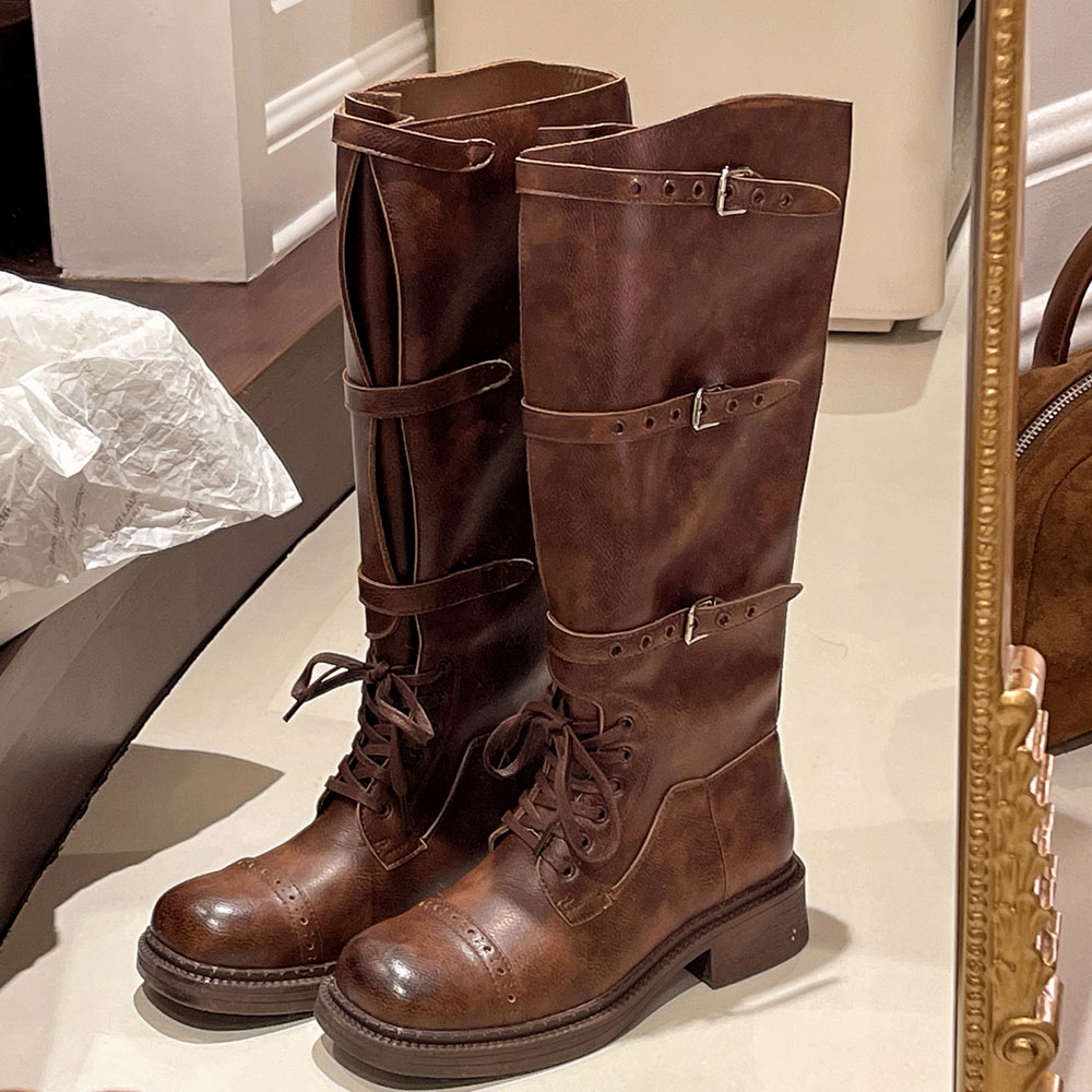 Frauen Kniehohe Stiefel Vintag – Vintage Fashion Design Bewertung und Preis