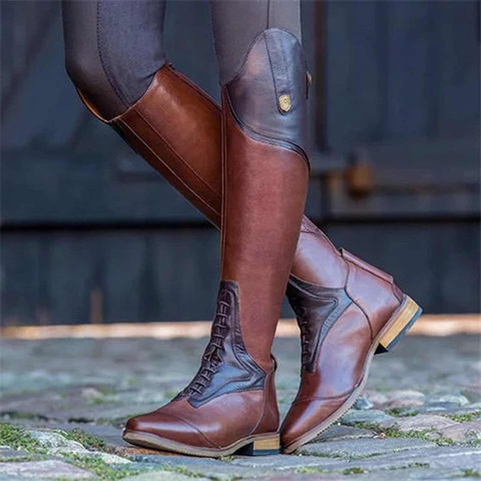 Kniehohe Stiefel, Freizeitstie – Vintage Fashion Heels Bewertung und Preis