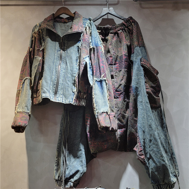 WTHT Vintage Trendy frauen Pat – Patchwork Jean Jacket Bewertung und Preis