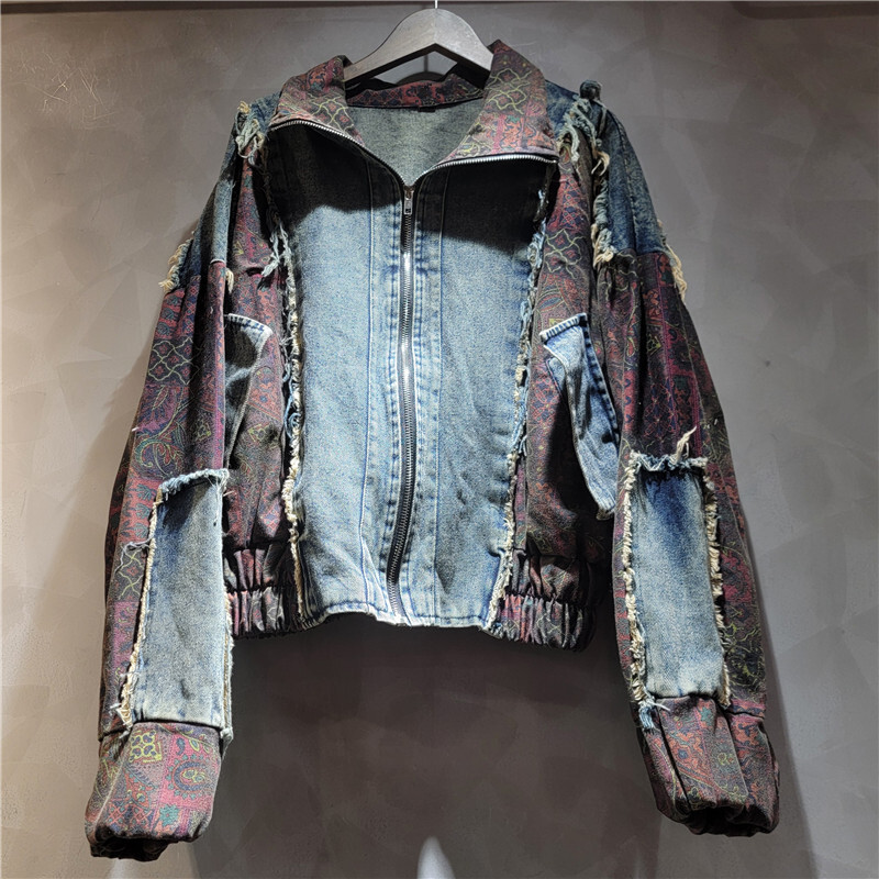 WTHT Vintage Trendy frauen Pat – Patchwork Jean Jacket Bewertung und Preis
