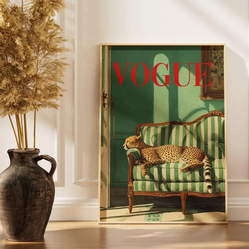 Vintage Tier-Wandkunst Mode-Ma – Vintage Vogue Fashion Poster Bewertung und Preis