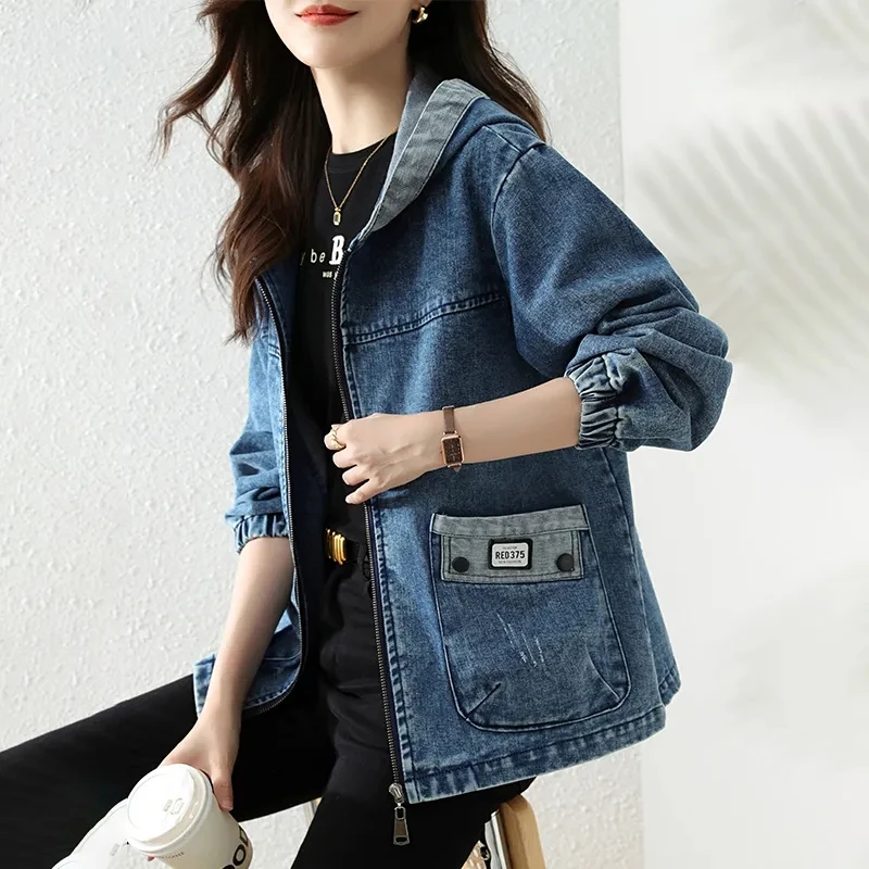 Neue Spleißen Zipper Weibliche – Patchwork Jean Jacket Bewertung und Preis