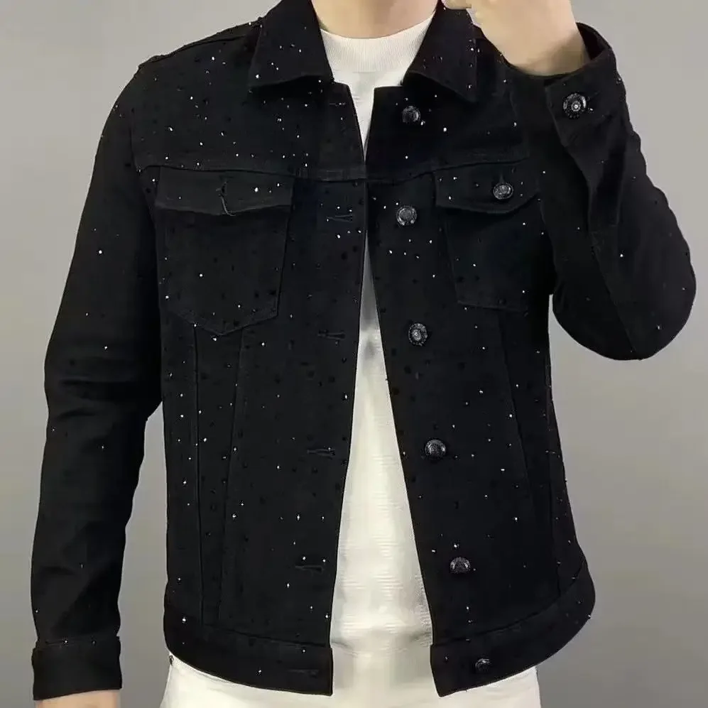 Jeans-Mantel für Herren, Knopf – Patchwork Jean Jacket Bewertung und Preis