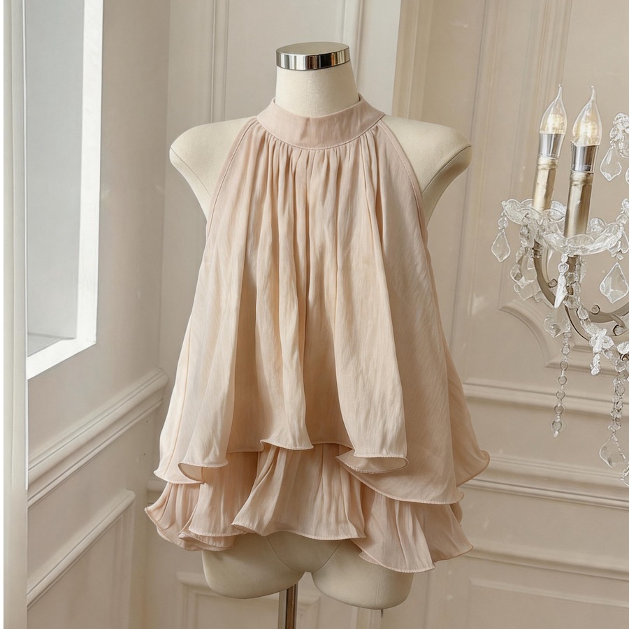 Doppellagiges Rüschen-Saum-Top – Vintage Fashion Years Bewertung und Preis