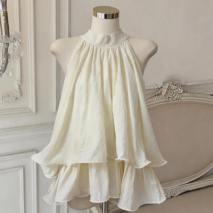 Doppellagiges Rüschen-Saum-Top – Vintage Fashion Years Bewertung und Preis