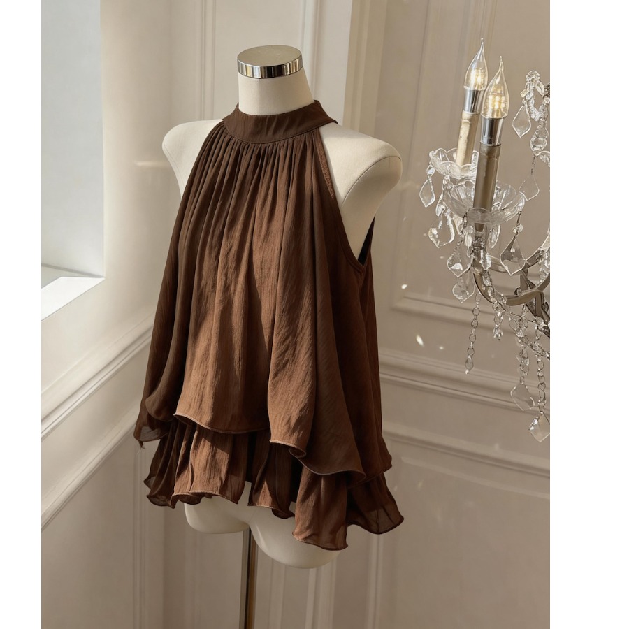 Doppellagiges Rüschen-Saum-Top – Vintage Fashion Years Bewertung und Preis