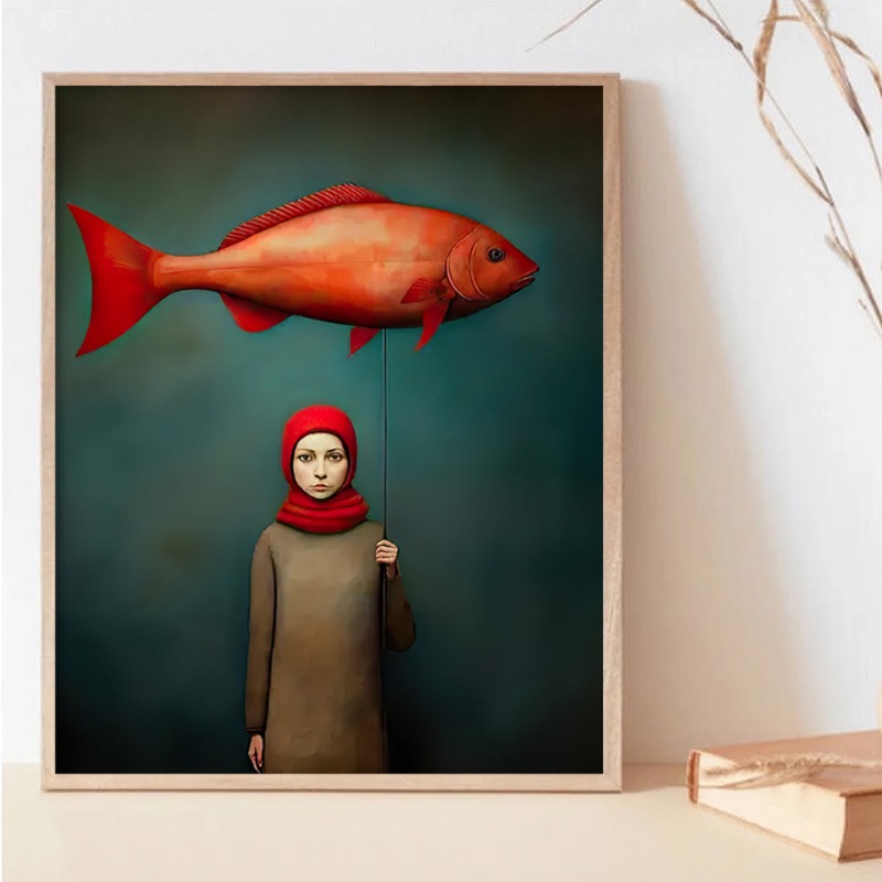 Mode Fisch Leinwand Malerei Dr – Vintage Vogue Fashion Poster Bewertung und Preis