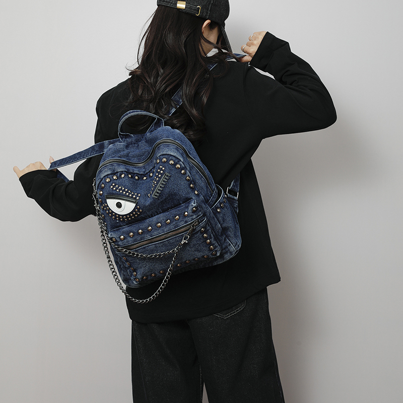 Vintage Denim Nieten-Rucksack  – Vintage Fashion Patterns Bewertung und Preis