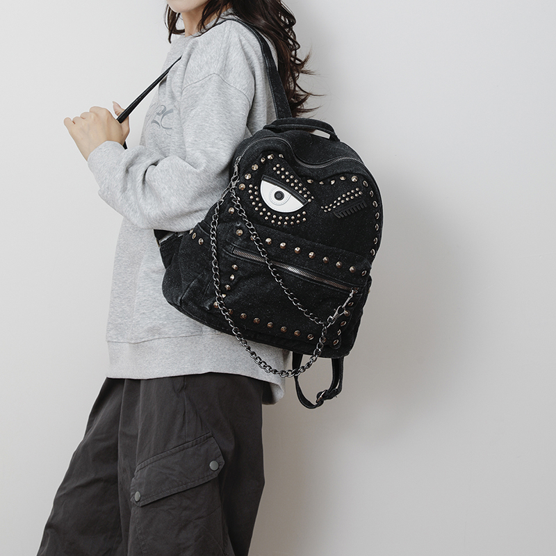 Vintage Denim Nieten-Rucksack  – Vintage Fashion Patterns Bewertung und Preis