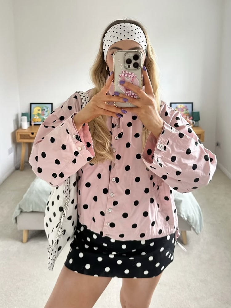 HH Damen Mode Gepunktete Jacke – Vintage Fashion Looks Bewertung und Preis