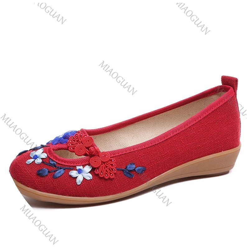 Bestickte Damen-Komfort-Keilab – Vintage Fashion Heels Bewertung und Preis