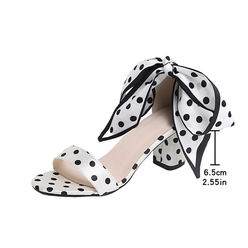 Vintage Schwarz-Weiß Gepunktet – Vintage Fashion Heels Bewertung und Preis