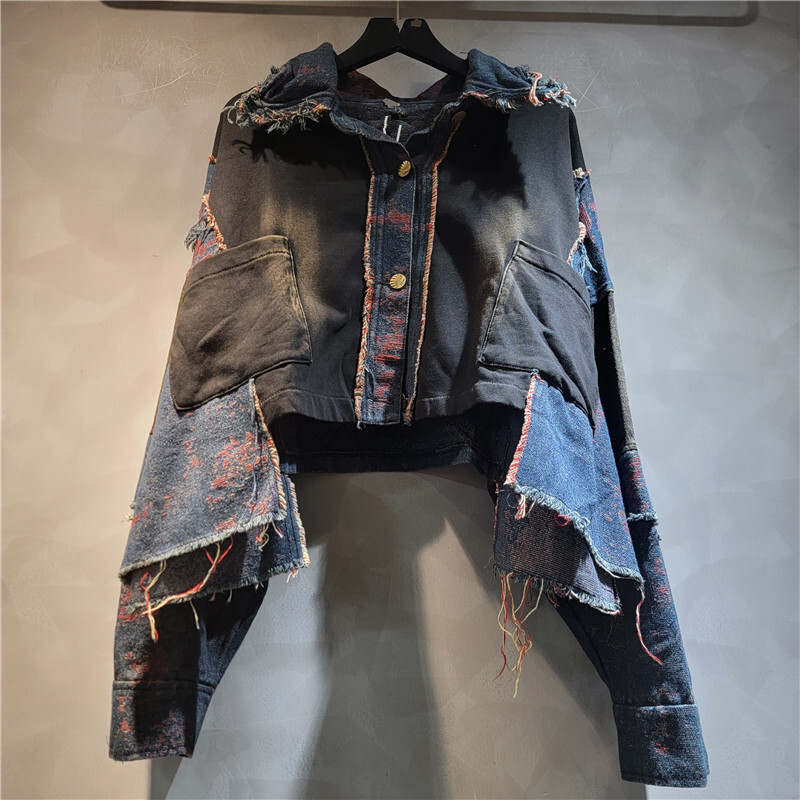 WTHT Neue Mode frauen Patchwor – Patchwork Jean Jacket Bewertung und Preis