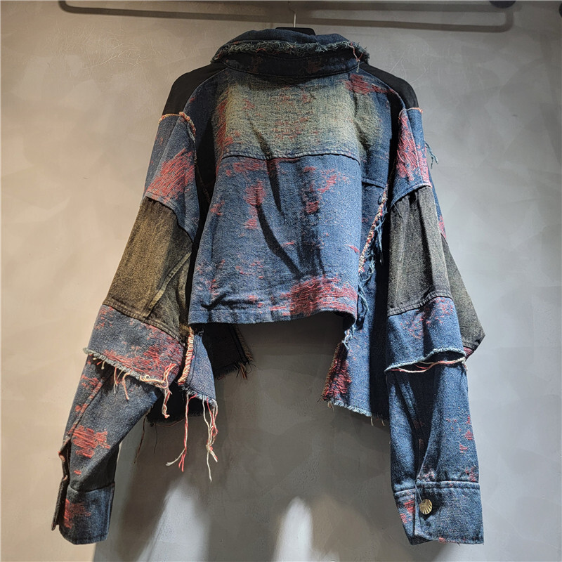 WTHT Neue Mode frauen Patchwor – Patchwork Jean Jacket Bewertung und Preis
