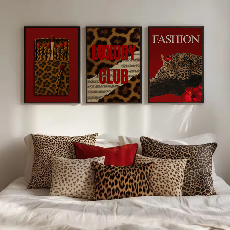Modisches Leoparden-Matchbox-W – Vintage Vogue Fashion Poster Bewertung und Preis