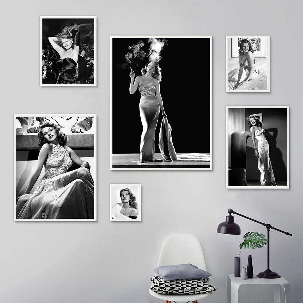 Rita Hayworth Poster, Schwarz  – Vintage Vogue Fashion Poster Bewertung und Preis